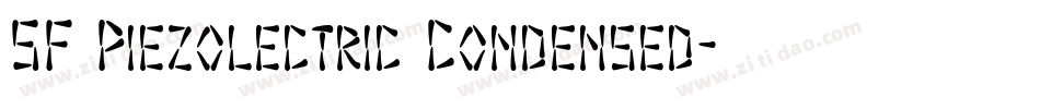SF Piezolectric Condensed字体转换